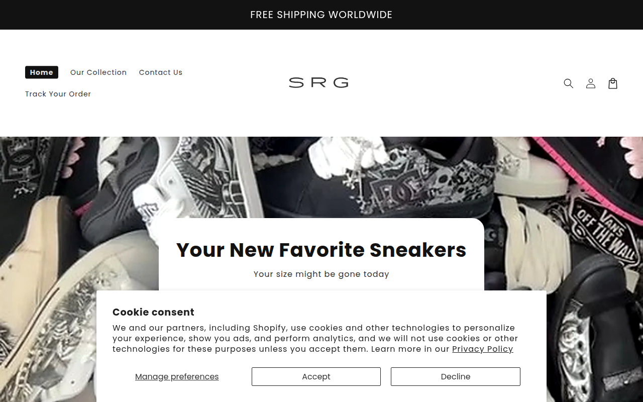 Screenshot van srglabel.com