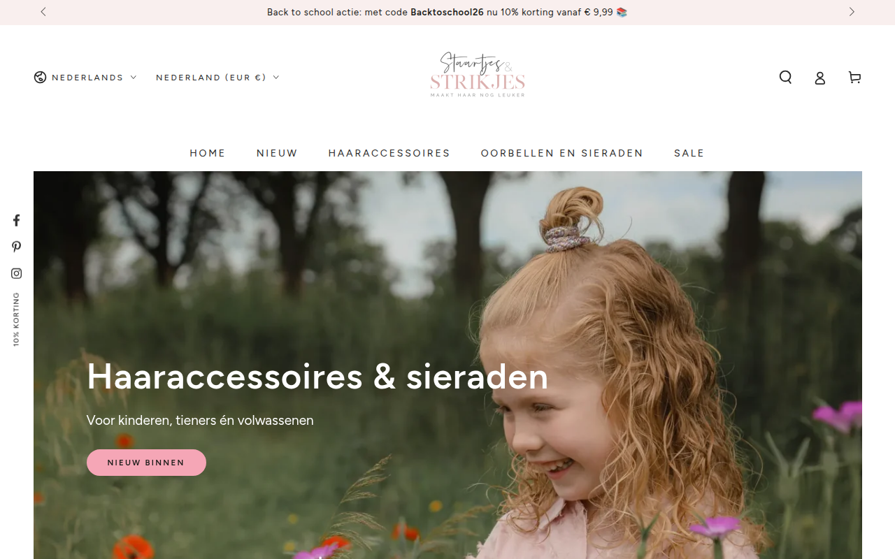Screenshot van staartjesenstrikjes.nl