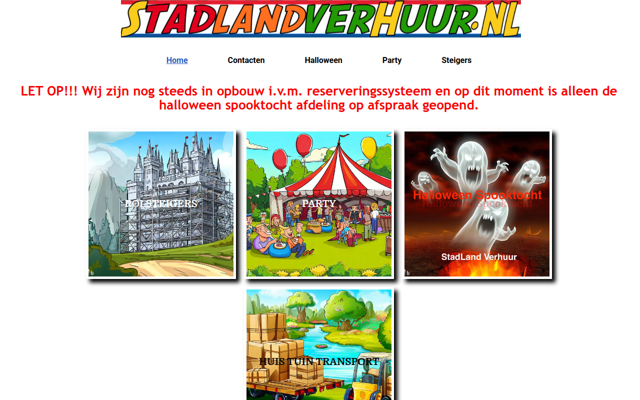 Screenshot van stadlandverhuur.nl