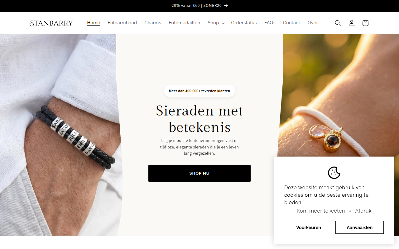 Screenshot van stanbarry.nl