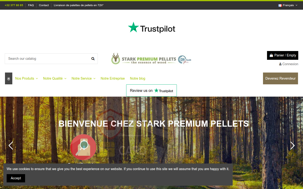Screenshot van stark-pellets.com