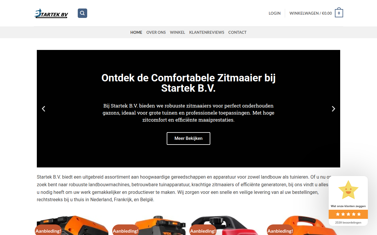 Screenshot van startekbv.com