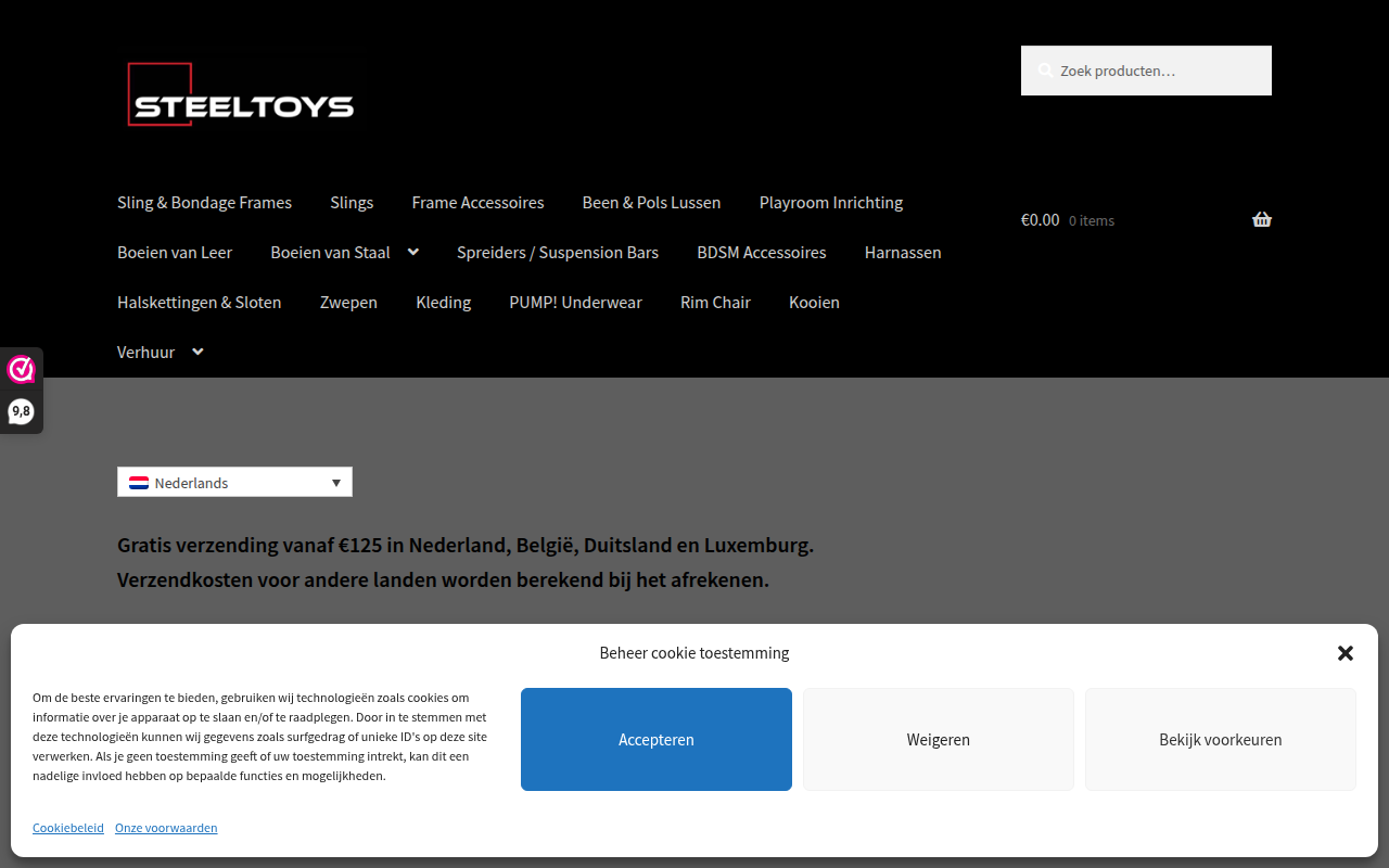 Screenshot van steeltoys.nl