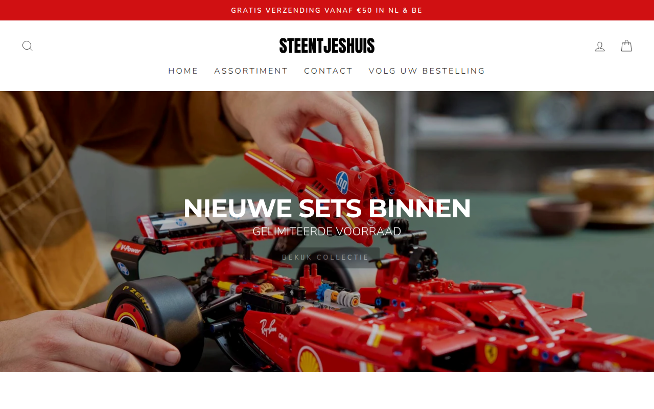 Screenshot van steentjeshuis.nl