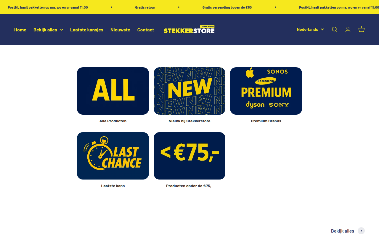 Screenshot van stekkerstore.com