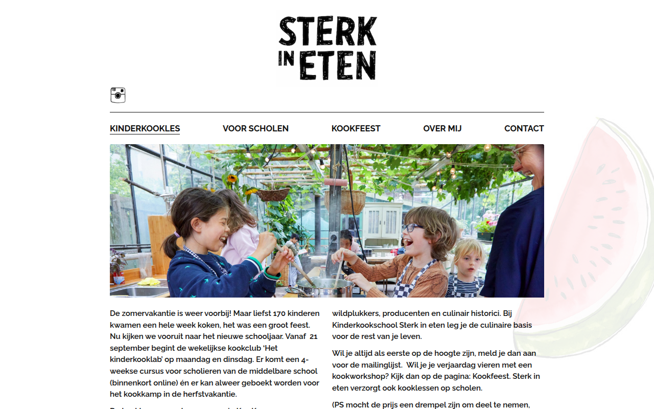 Screenshot van sterkineten.nl