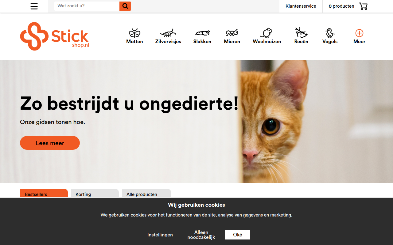Screenshot van stick-shop.nl