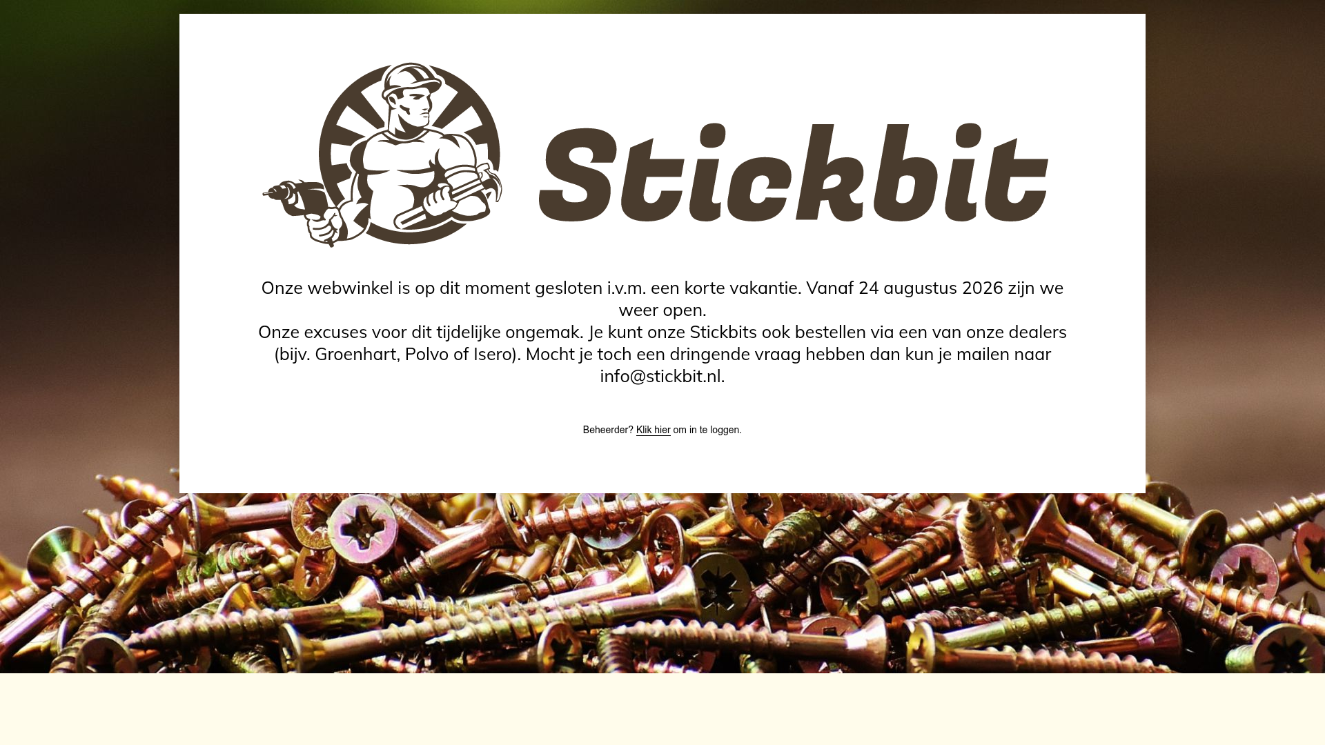 Screenshot van stickbit.nl