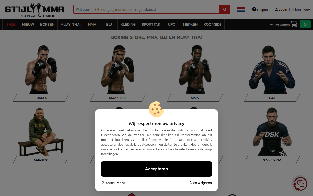 Screenshot van stijlmma.nl