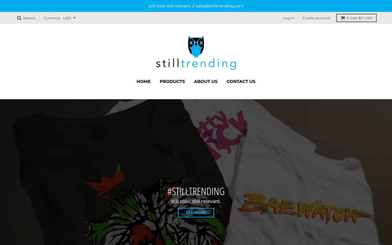 Screenshot van stilltrending.com