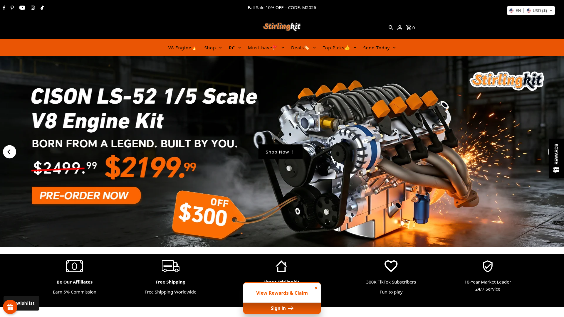 Screenshot van stirlingkit.com