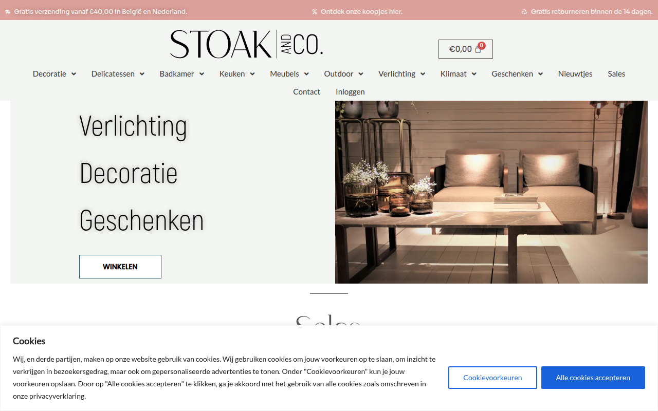 Screenshot van stoak.be