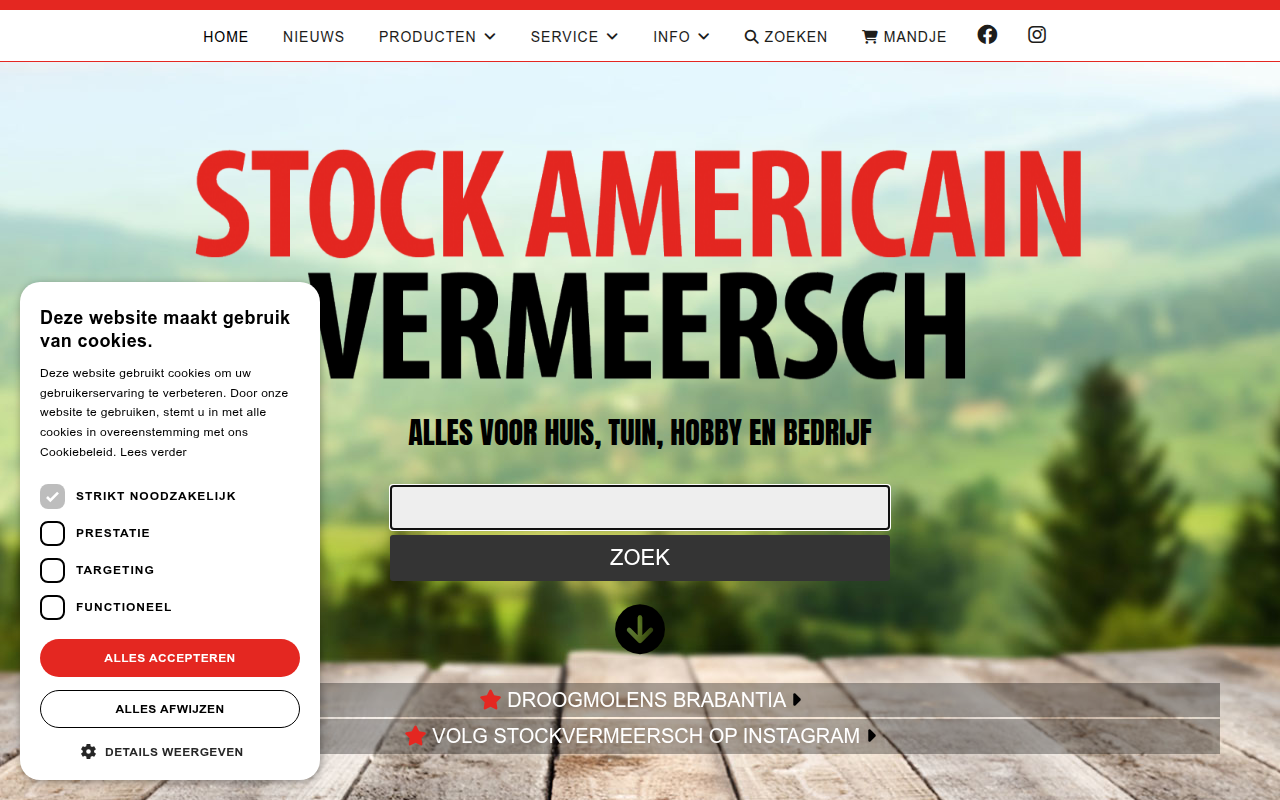 Screenshot van stock-vermeersch.com
