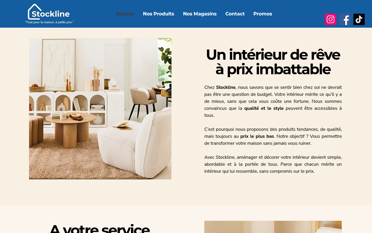Screenshot van stockline.be