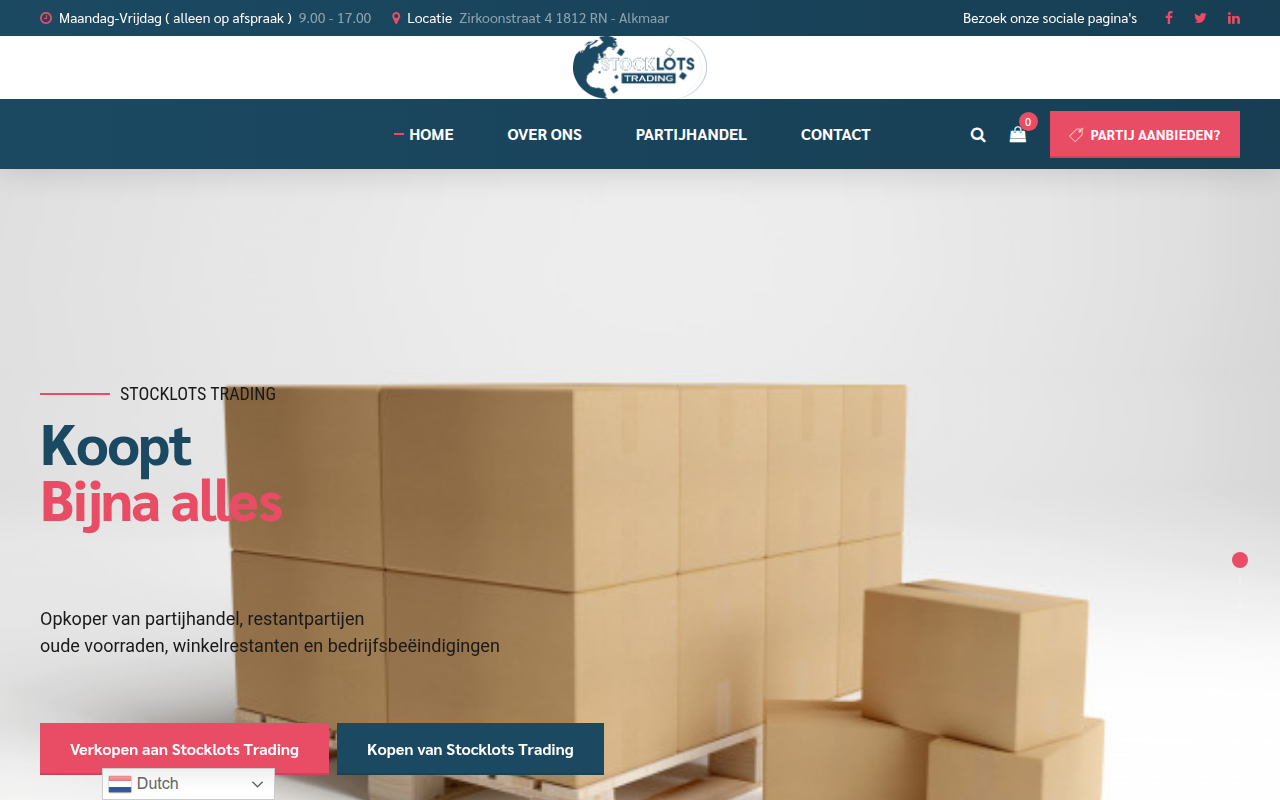 Screenshot van stocklotstrading.nl