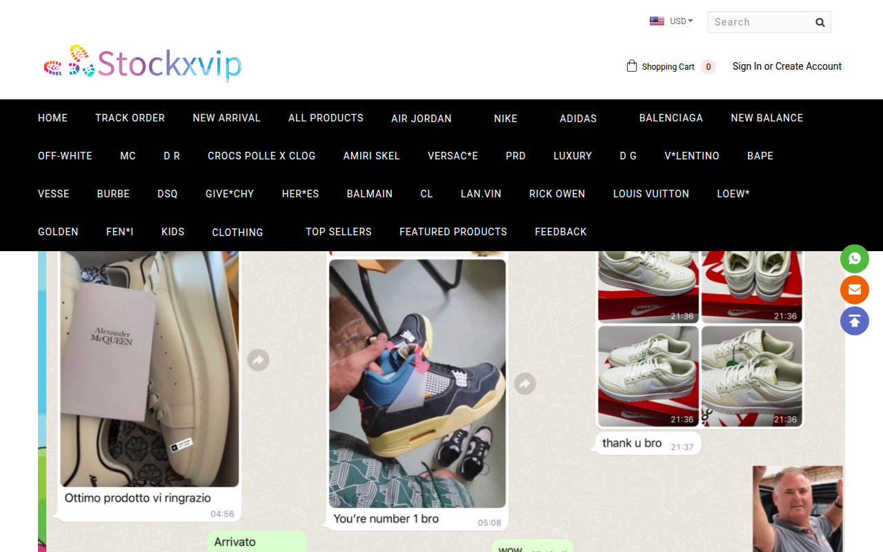 Screenshot van stockxvip.com