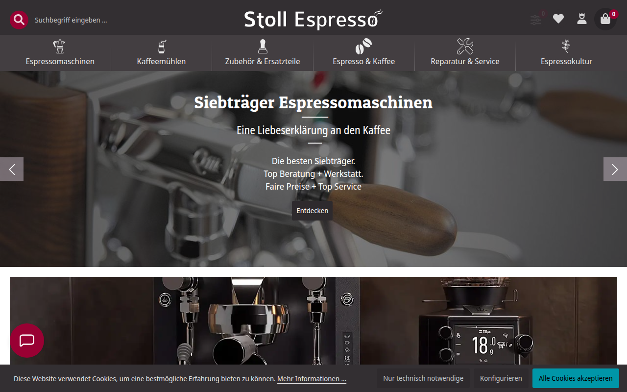 Screenshot van stoll-espresso.de