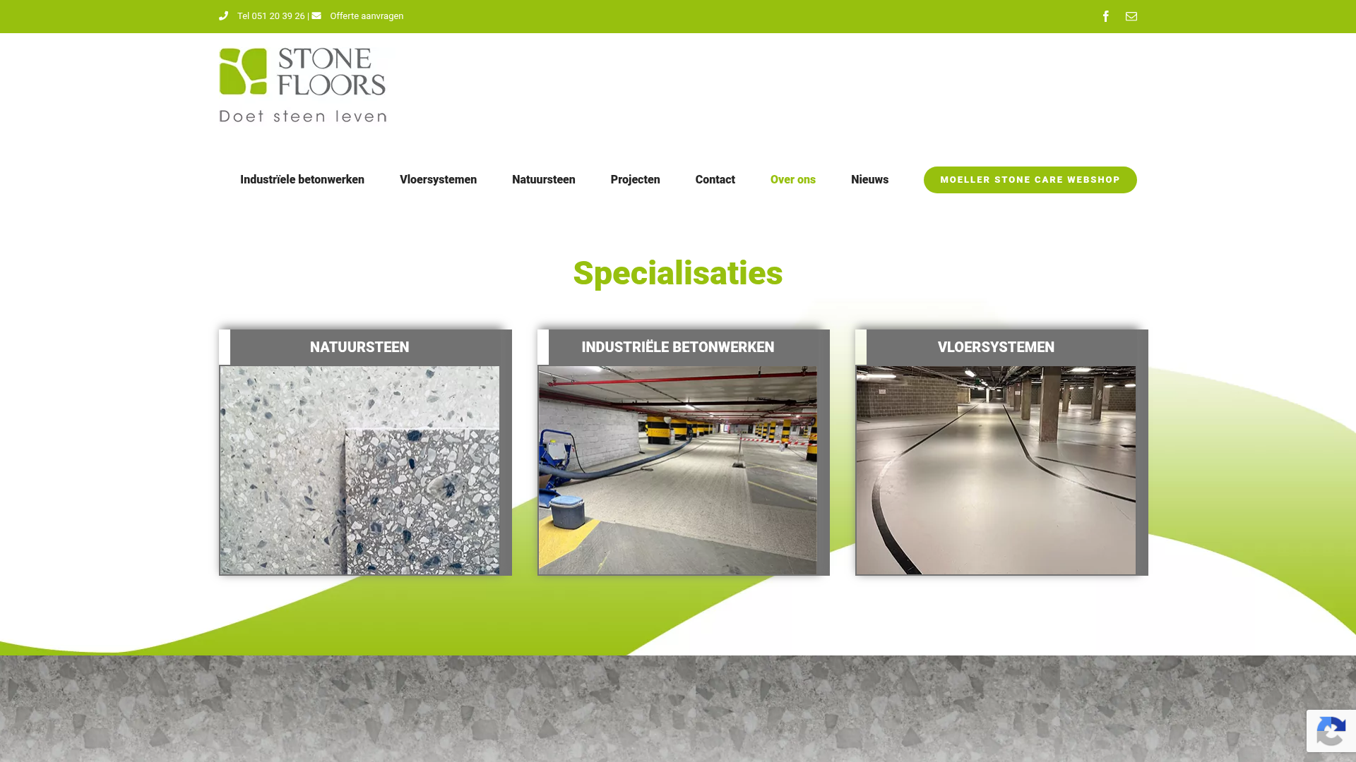 Screenshot van stonefloors.be