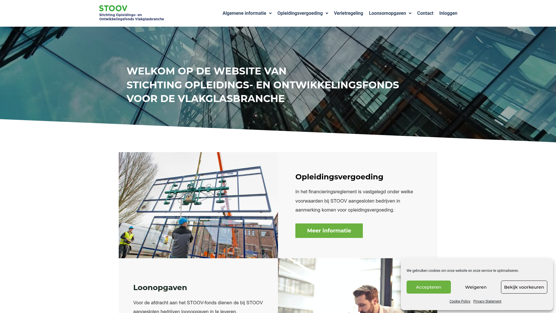 Screenshot van stoov.nl
