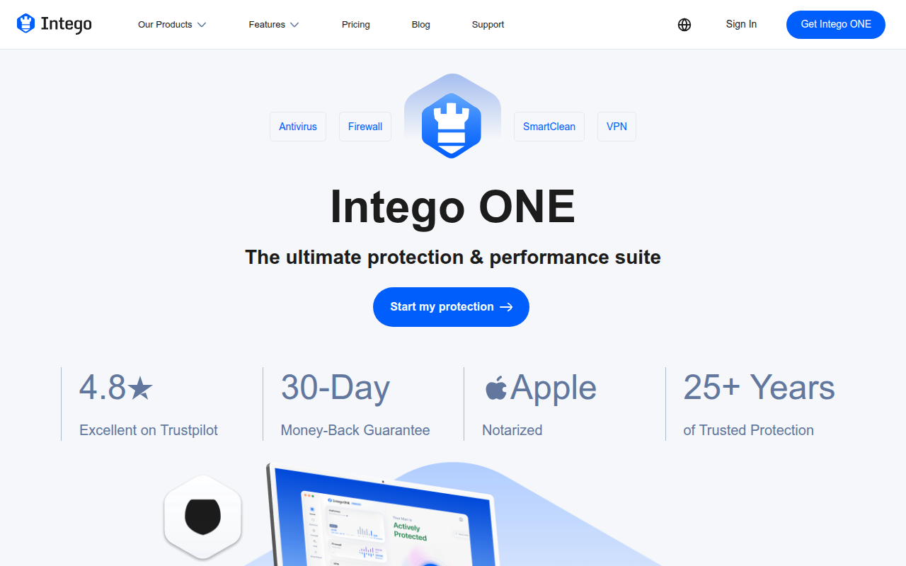 Screenshot van store.intego.com