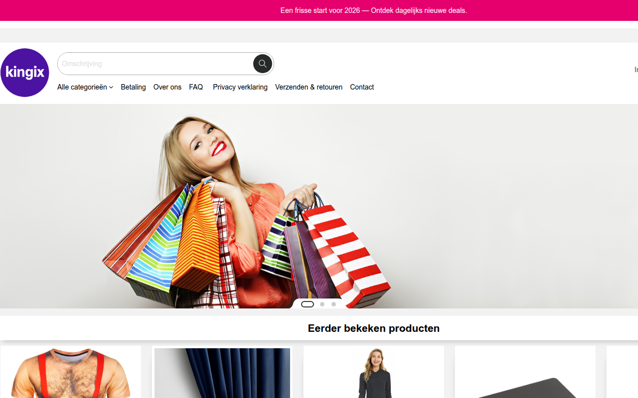 Screenshot van store.kingsleigha.com