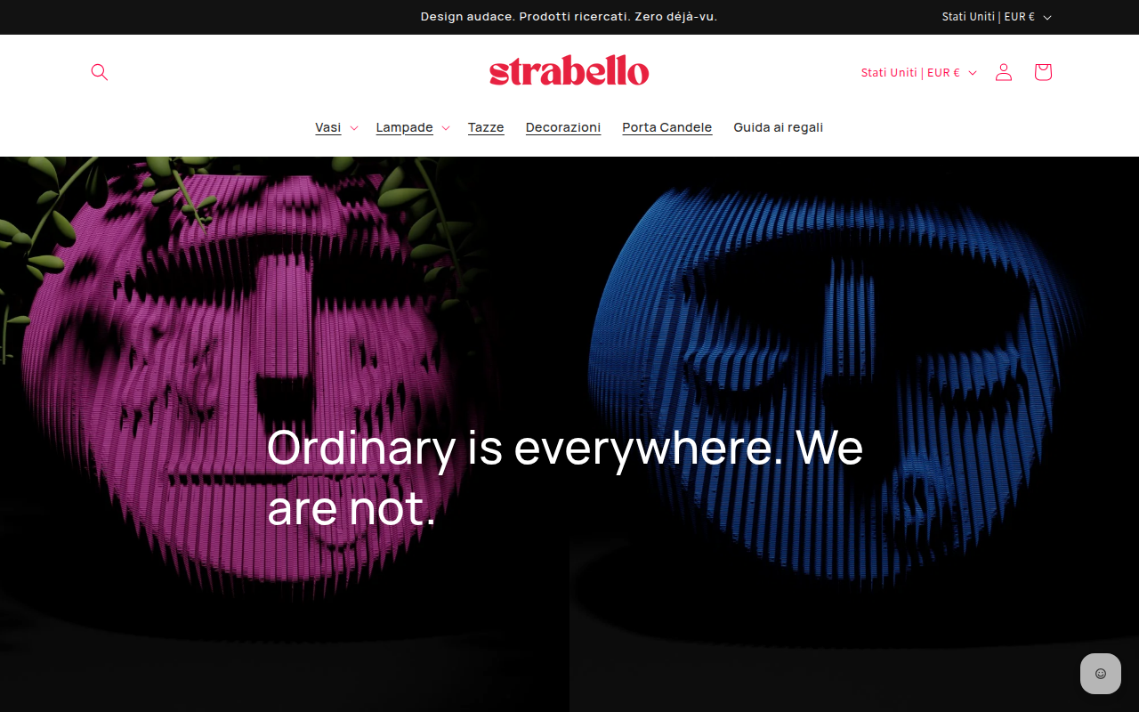 Screenshot van strabellodesign.it
