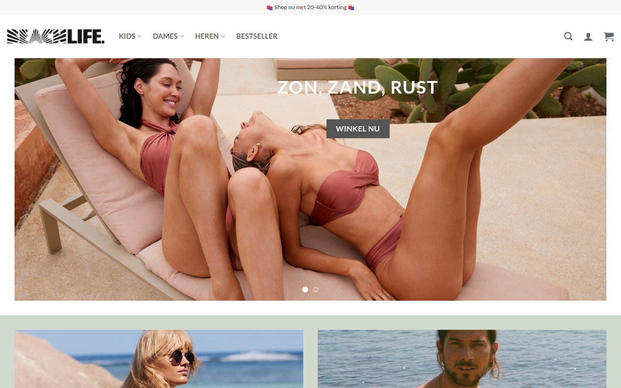 Screenshot van strandlevennl.com