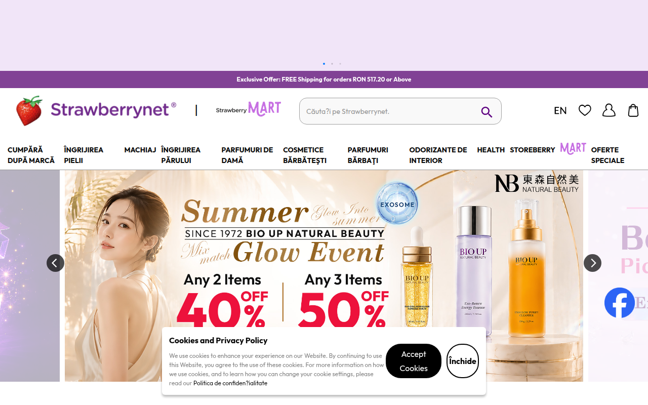 Screenshot van strawberrynet.com