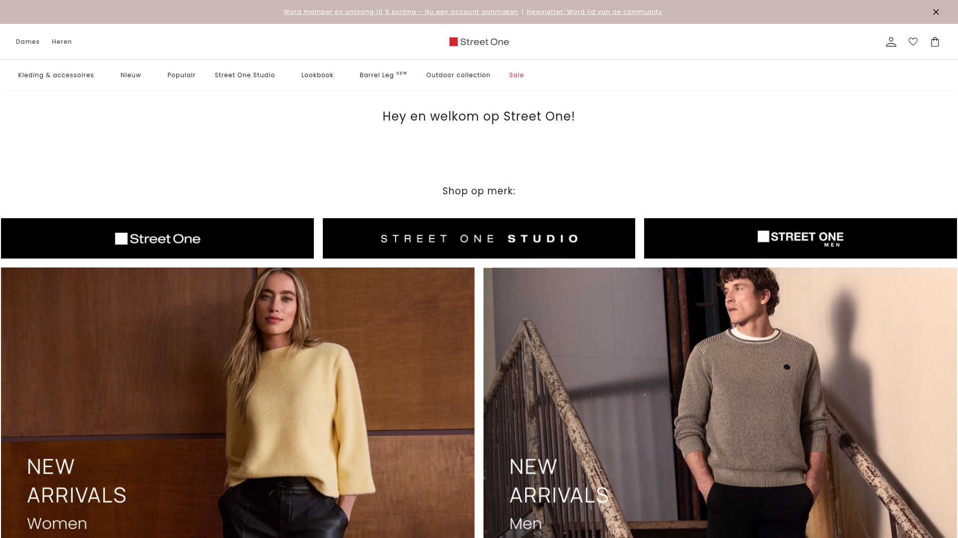 Screenshot van street-one.nl
