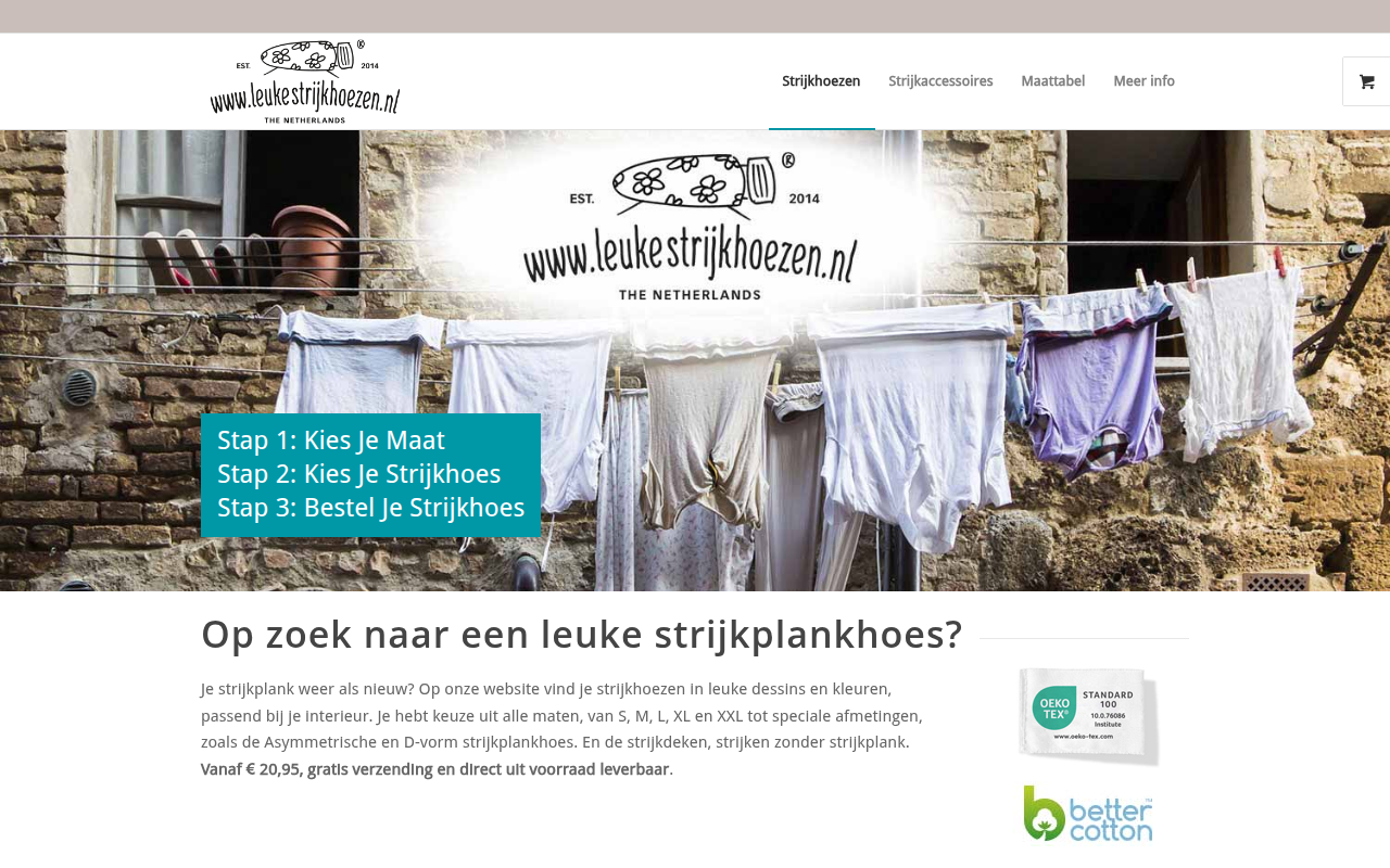 Screenshot van strijkhoezen.nl