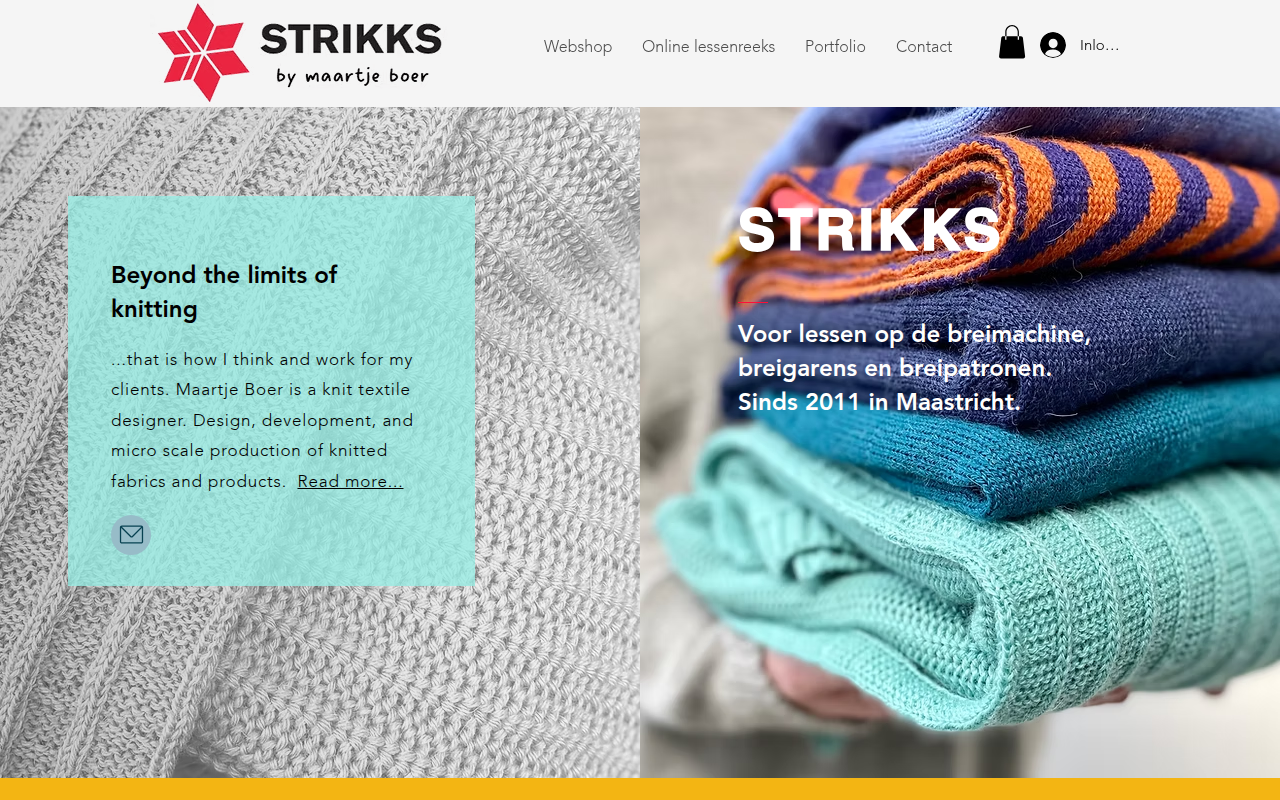 Screenshot van strikks.nl