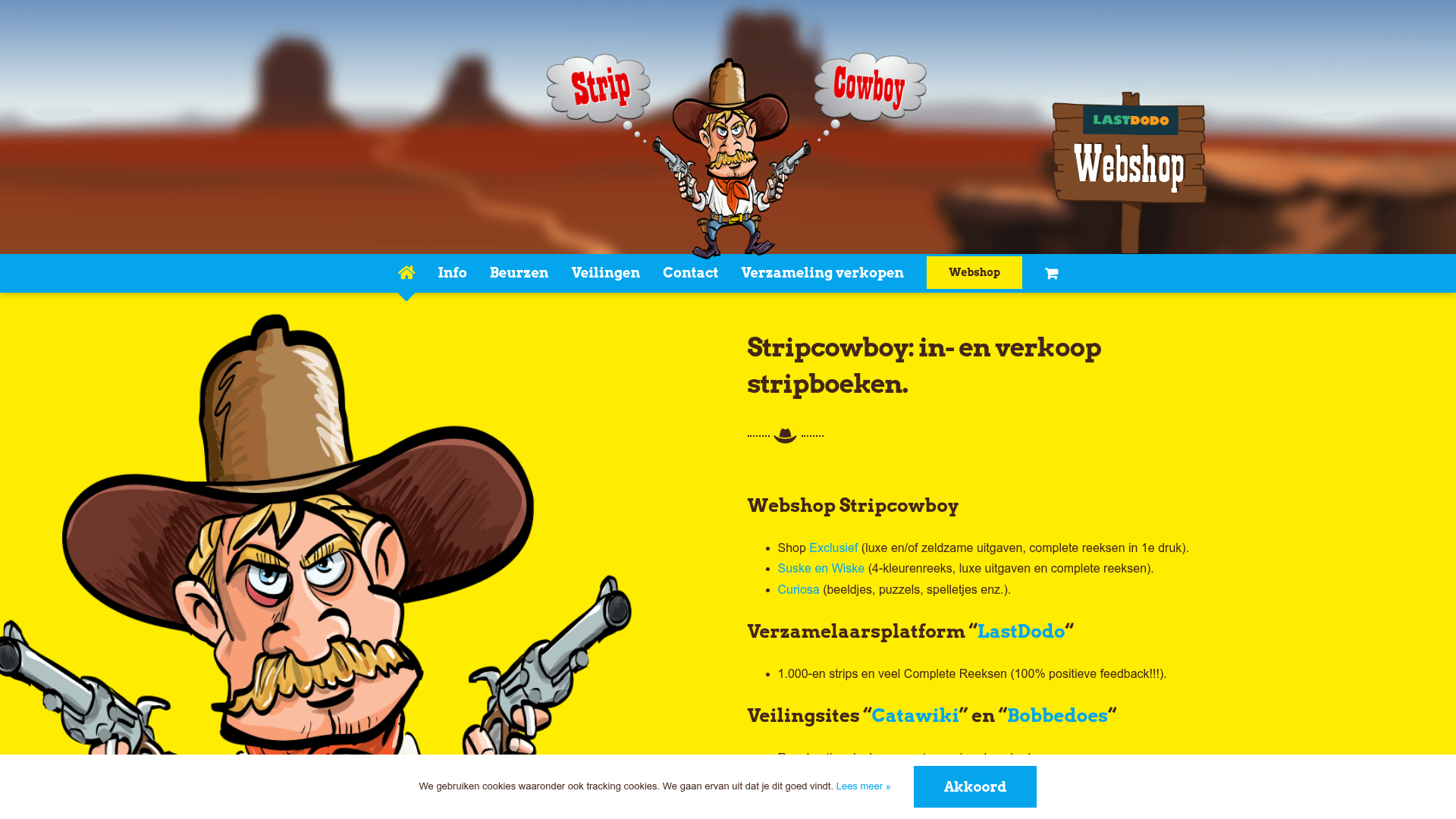 Screenshot van stripcowboy.nl