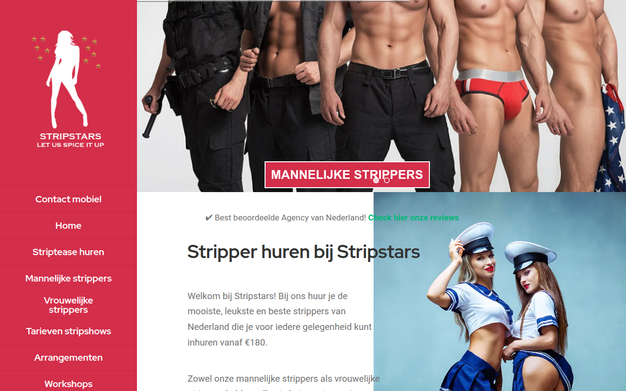 Screenshot van stripstars.nl