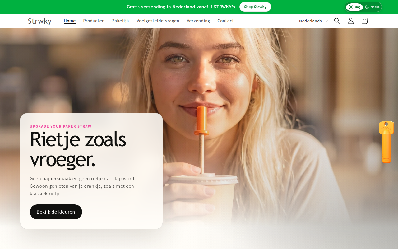 Screenshot van strwky.com