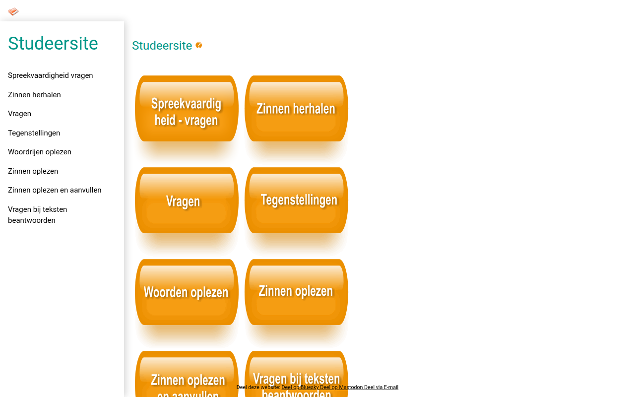 Screenshot van studeersite.nl