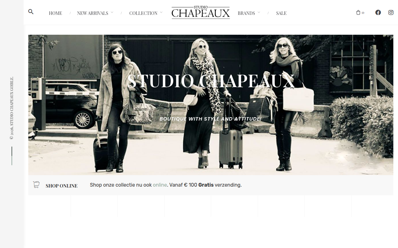 Screenshot van studio-chapeaux.nl