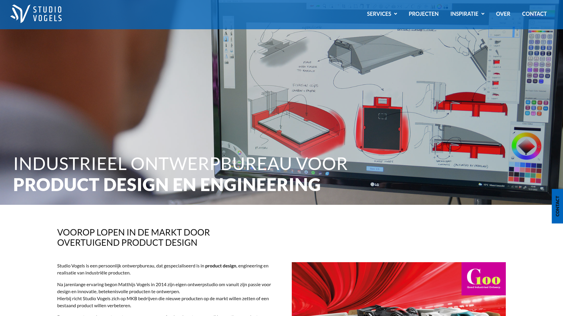 Screenshot van studio-vogels.nl