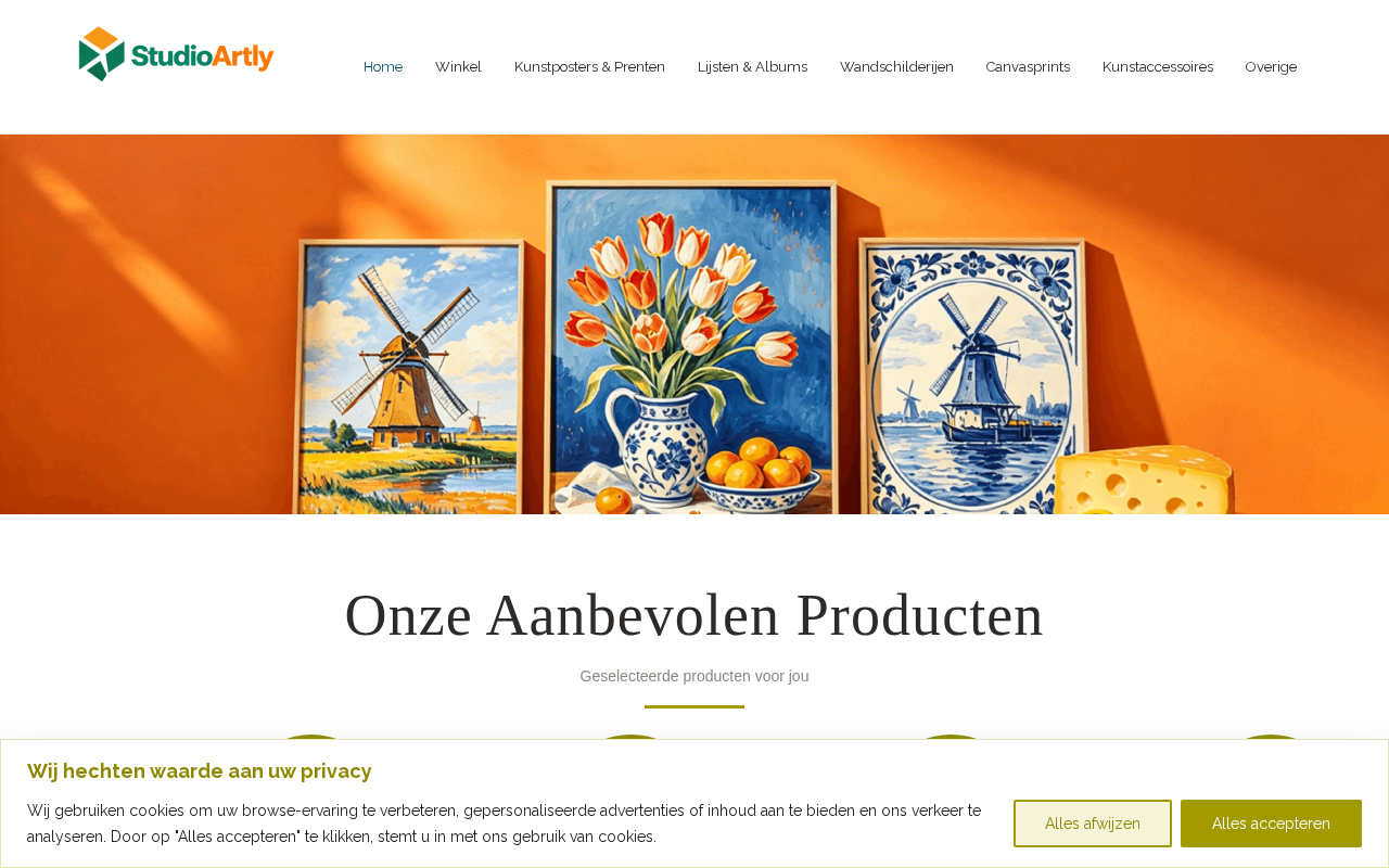 Screenshot van studioartly.com