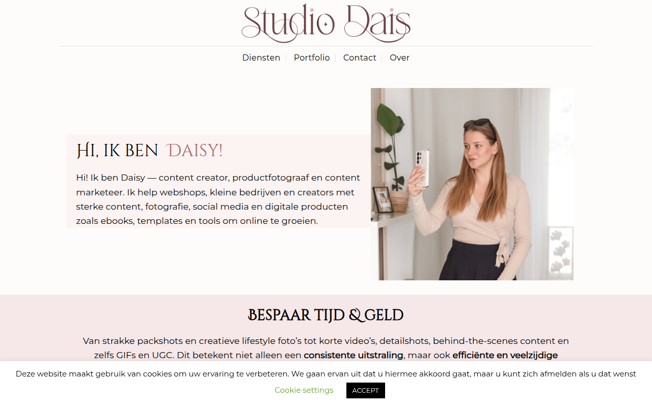 Screenshot van studiodais.nl