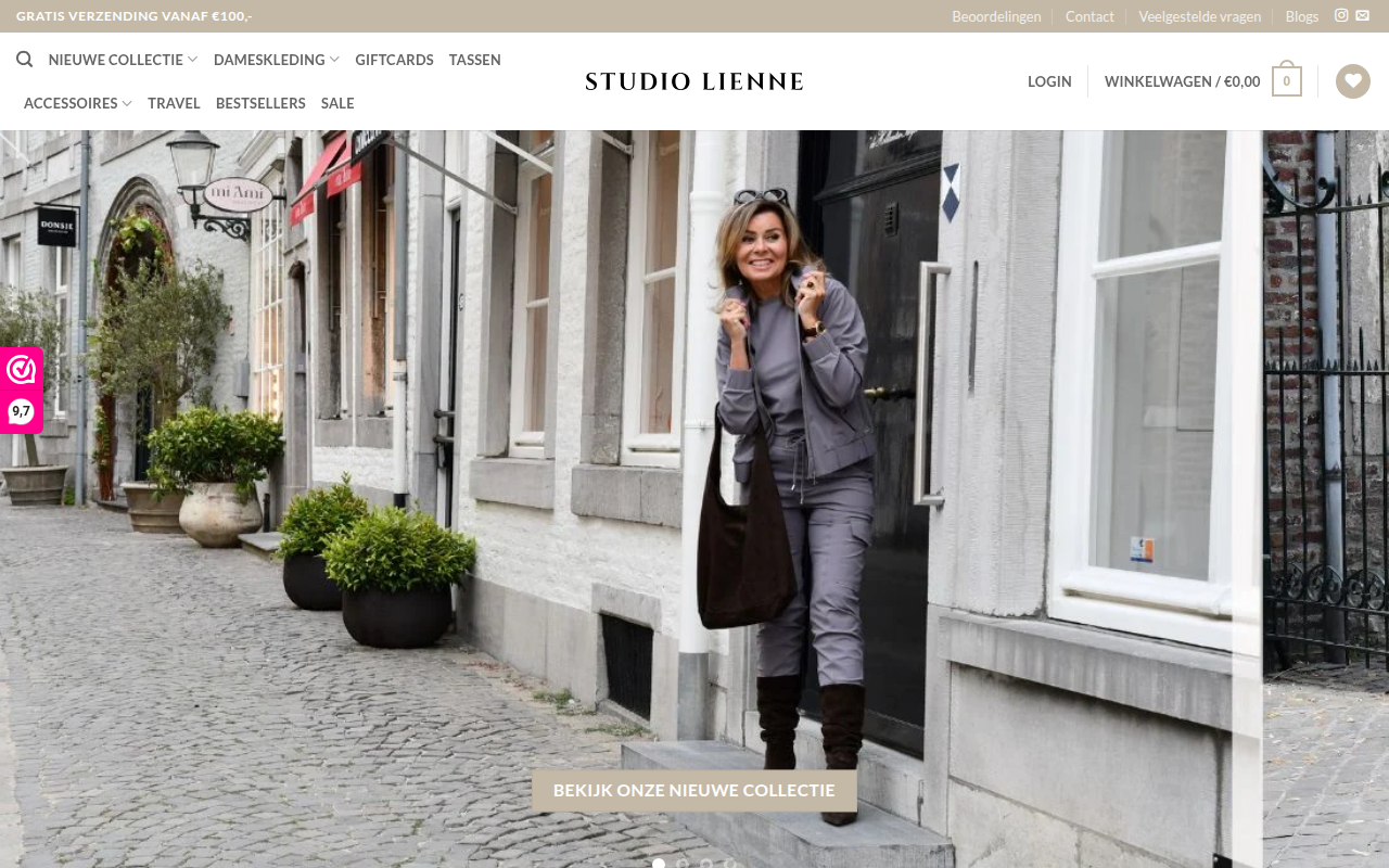Screenshot van studiolienne.nl