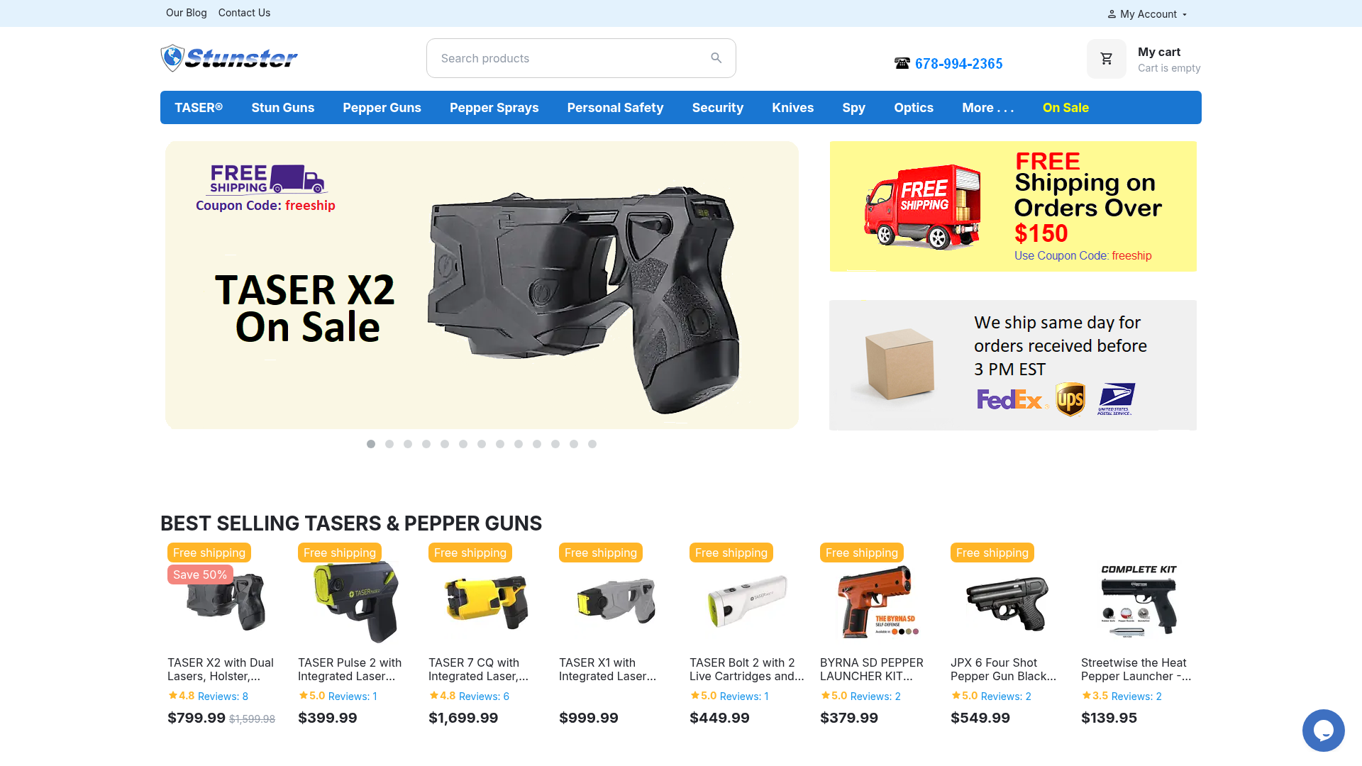 Screenshot van stunster.com