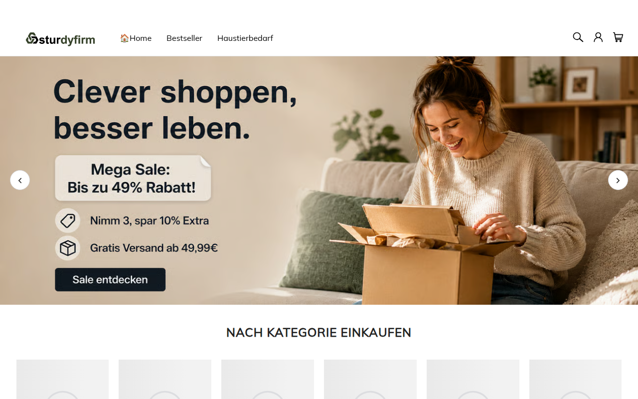 Screenshot van sturdyfirm.com
