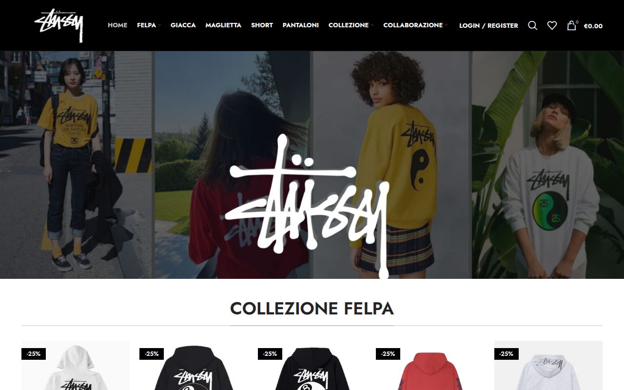 Screenshot van stussyitalystore.net
