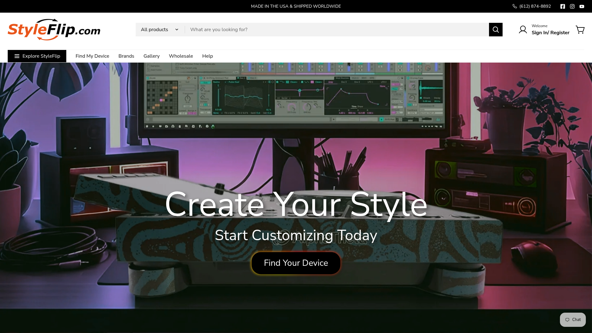 Screenshot van styleflip.com