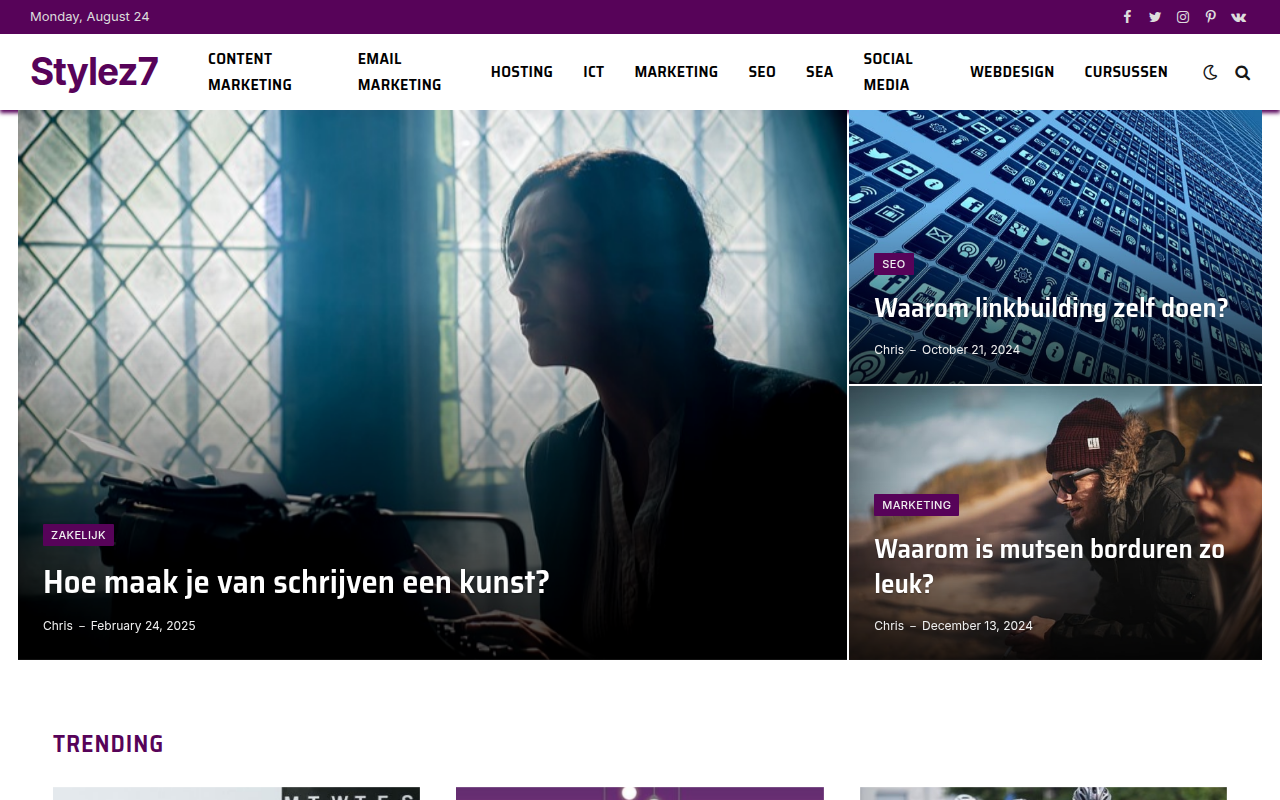 Screenshot van stylez7.nl