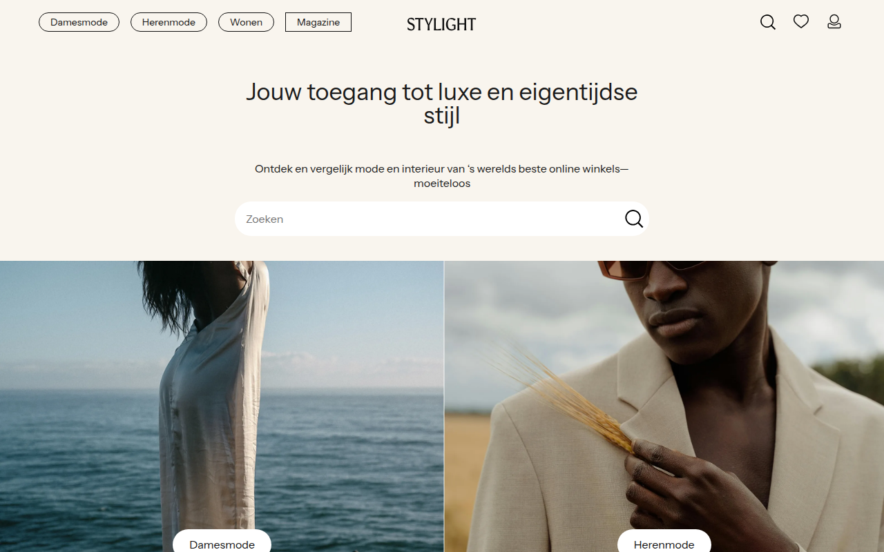 Screenshot van stylight.nl