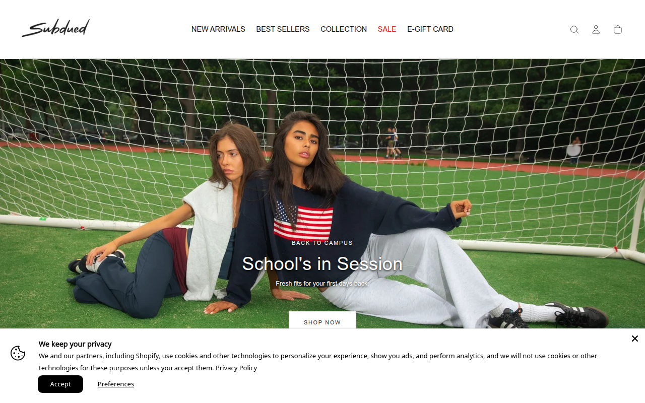 Screenshot van subdued.com