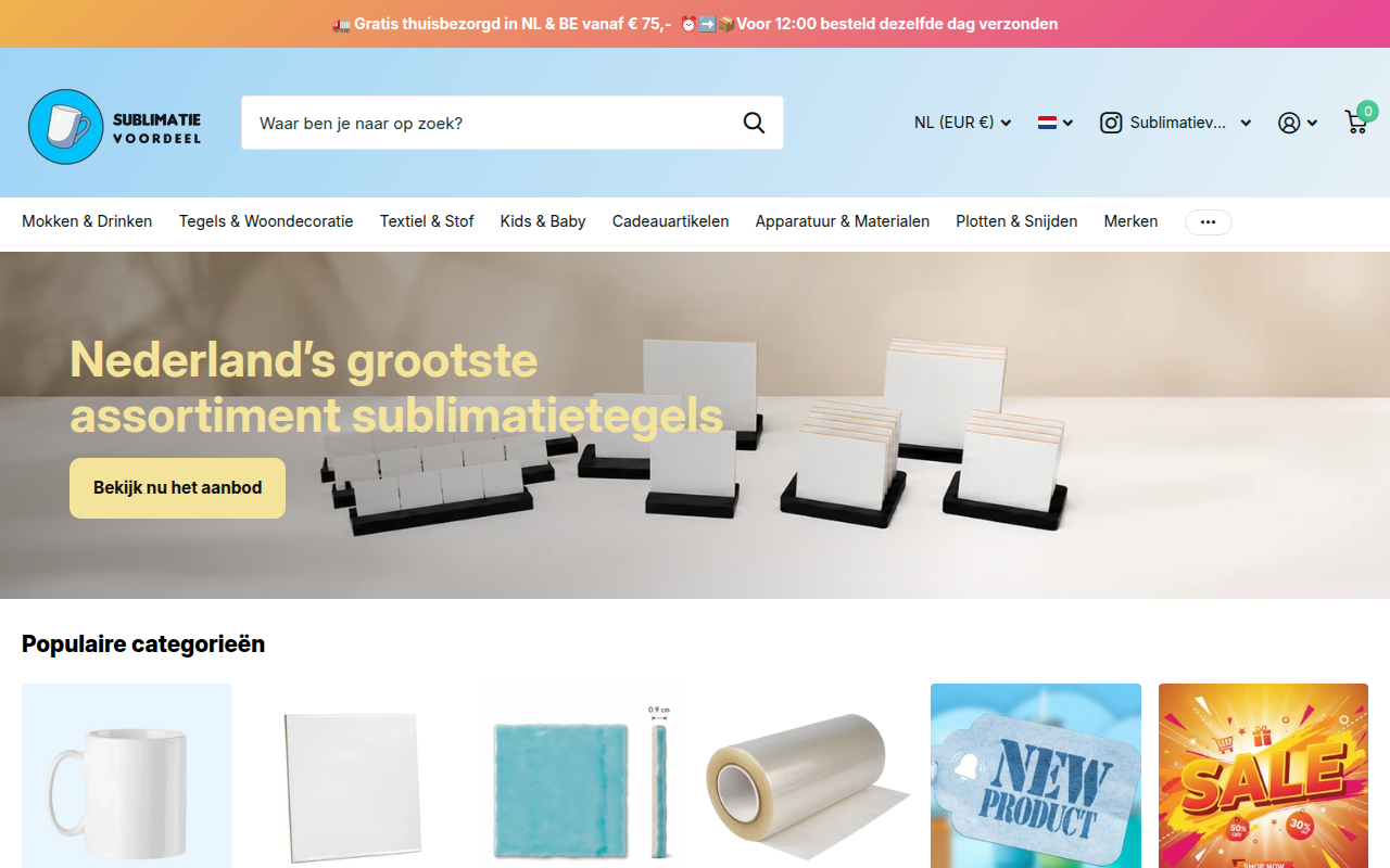 Screenshot van sublimatievoordeel.nl
