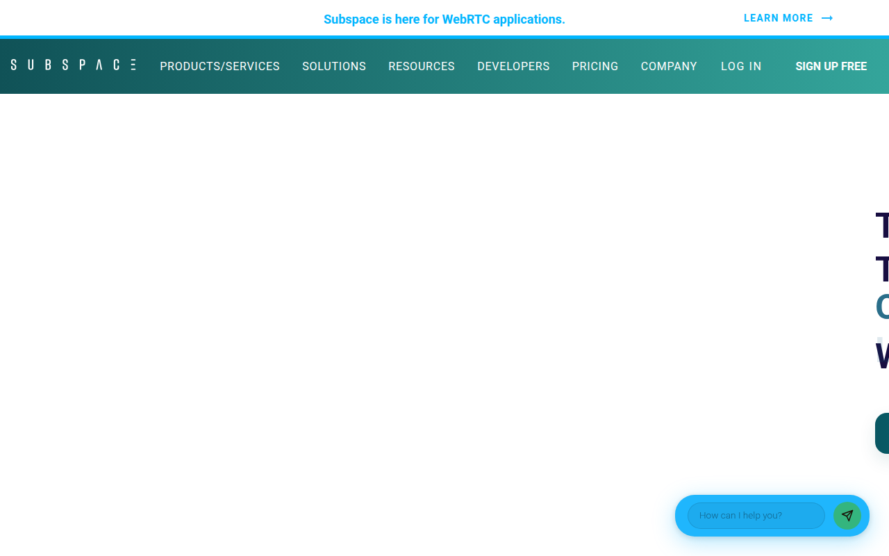 Screenshot van subspace.com