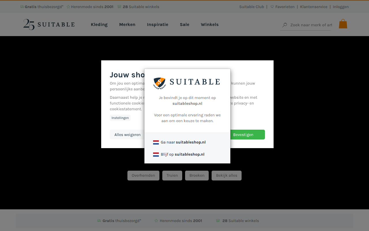 Screenshot van suitableshop.nl